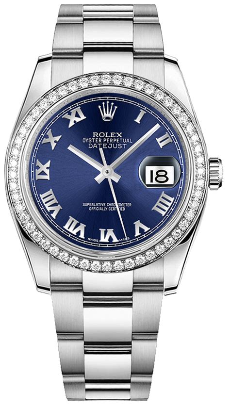 rolex donna fondo blu